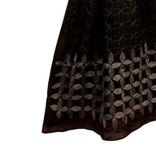 Load image into Gallery viewer, Black Orchid Kantha Stitched Stole