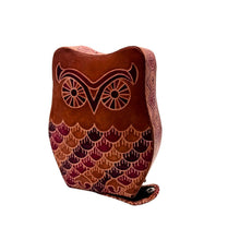 Load image into Gallery viewer, Leather Multicolour Owl Money Bank