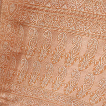 Load image into Gallery viewer, Light Peach Handwoven Banarasi Silk Stole