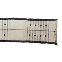 Load image into Gallery viewer, White With Black Border Table Runner