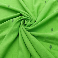 Load image into Gallery viewer, Light Green With Deep Green Jamdani Buti Fabric