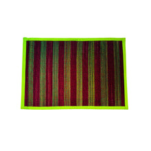 Load image into Gallery viewer, Green Piping Table Mats-Set-6Pcstab