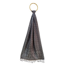 Load image into Gallery viewer, Grey Handwoven Banarasi Silk Stole