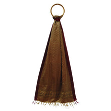Load image into Gallery viewer, Beige With Maroon Border Benarasi Stole
