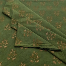 Load image into Gallery viewer, Olive Green Golden Printed Fabric