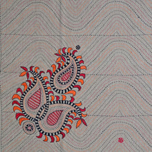 Load image into Gallery viewer, Multicolour Paisley Kantha Embroidery Bedcover