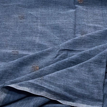 Load image into Gallery viewer, Blue With Yellow Jamdani Motif Fabric