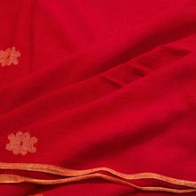 Load image into Gallery viewer, Red With Yellow Jamdani Motif Fabric
