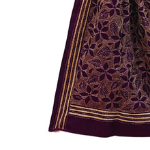 Load image into Gallery viewer, Rust Colour Base Kantha Stitched Stole