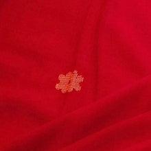 Load image into Gallery viewer, Red With Yellow Jamdani Motif Fabric