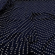 Load image into Gallery viewer, Navy Blue With White Dots Fabric