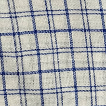 Load image into Gallery viewer, White & Blue Checks Fabrics