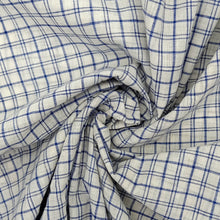 Load image into Gallery viewer, White & Blue Checks Fabrics