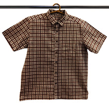 Load image into Gallery viewer, White With Brown Checks Shirt