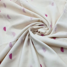 Load image into Gallery viewer, White With Red Jamdani Motif Fabric