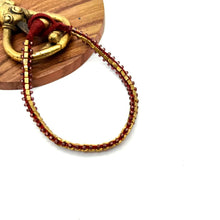 Load image into Gallery viewer, Red & Dokra Beads Anklet