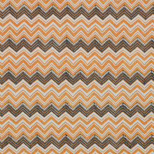 Load image into Gallery viewer, Brown &amp; Orange Zig Zag Printed Table Cloth
