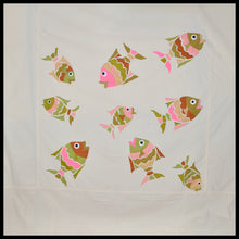 Load image into Gallery viewer, Applique Multicolour Fishes Bedcover
