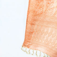 Load image into Gallery viewer, Light Peach Handwoven Banarasi Silk Stole
