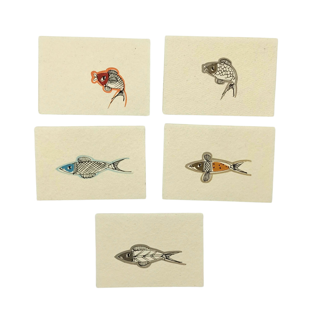 Assorted Fish Design Gift Tags-Set Of 5Pcs