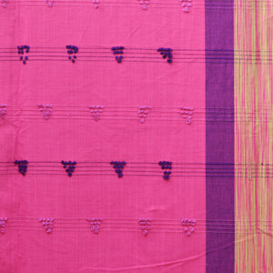 Pink With Purple Border Bedcover