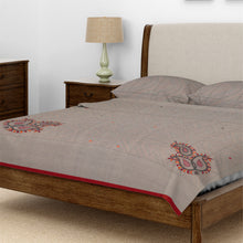 Load image into Gallery viewer, Multicolour Paisley Kantha Embroidery Bedcover
