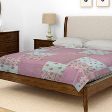 Load image into Gallery viewer, Pink &amp; White Patchwork Bedcover
