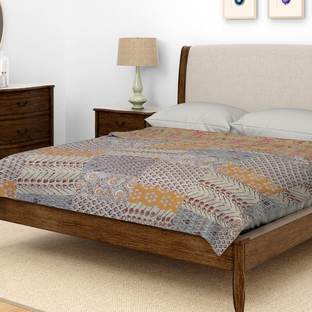 Printed Patchwork Bedcover
