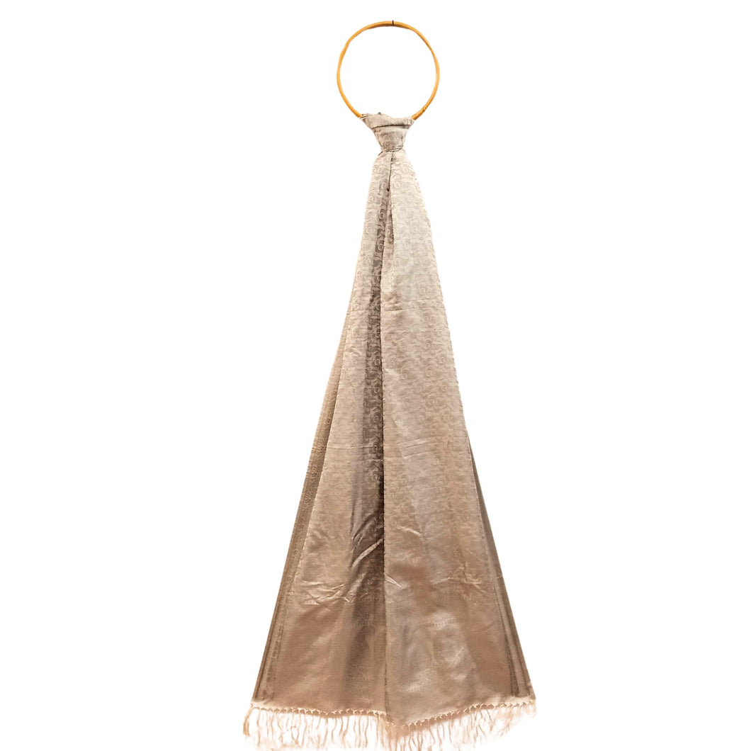 Beige Coloured Benarasi Silk Stole