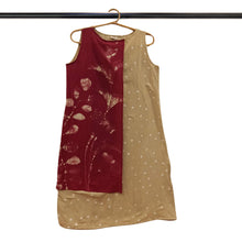 Load image into Gallery viewer, Beige &amp; Red Batik Sleeveless Dress
