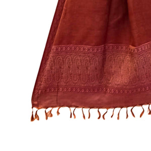 Benarasi Silk Orange Stole