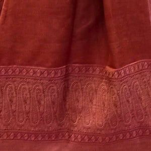 Benarasi Silk Orange Stole