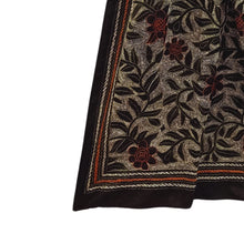 Load image into Gallery viewer, Black Colour Base Kantha Stitched Stole
