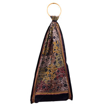 Load image into Gallery viewer, Black Colour Base With Multicolour Kantha Stitched Stole
