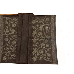 Black Flower Design Table Runner