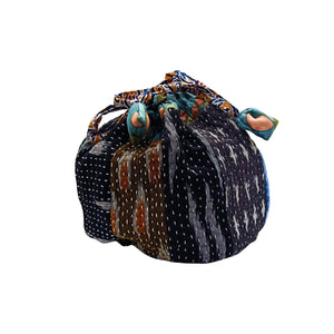Black & GreyPatchwork Batua Bag