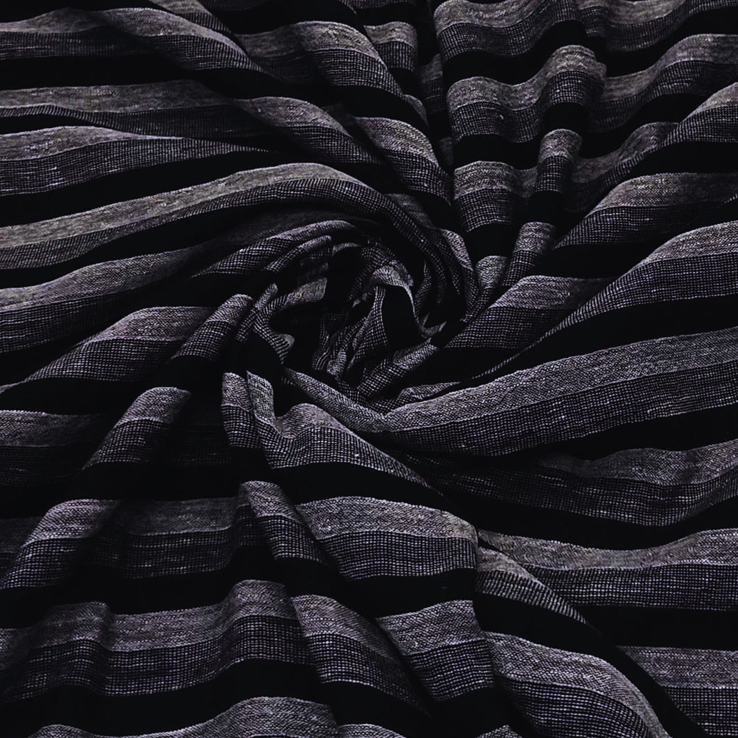 Black & Grey Stripes Fabric