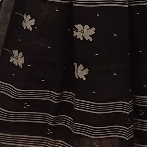 Black Jamdani Motif Dupatta