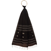 Load image into Gallery viewer, Black Jamdani Motif Dupatta
