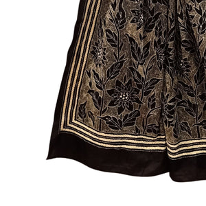 Black Kantha Stitched Dupatta