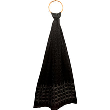 Load image into Gallery viewer, Black Orchid Kantha Stitched Stole

