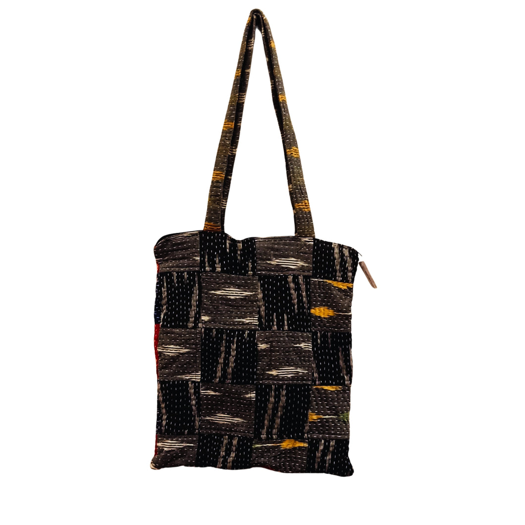 Black Patchwork Shoulder Bag