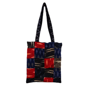 Black Strap Patchwork Shoulder Bag