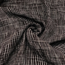 Load image into Gallery viewer, Black &amp; White Stripes Textured Fabric
