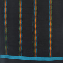 Load image into Gallery viewer, Black With Blue Woven Border Saree
