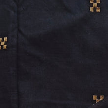 Load image into Gallery viewer, Black With Golden Zari Jamdani Motif Fabric
