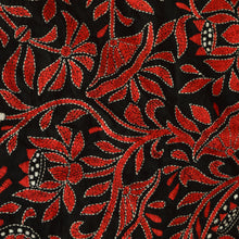 Load image into Gallery viewer, Black With Red Kantha Stitched Saree
