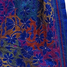 Load image into Gallery viewer, Blue Colour Base Kantha Stitched Stole
