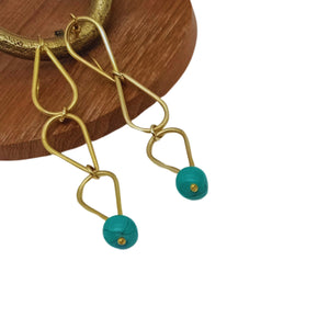 Blue Beads Earring