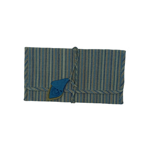 Blue Flower Design Jewellery Pouch